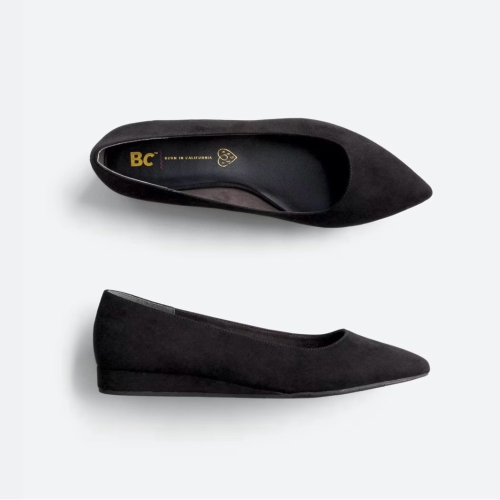 BC Footwear Role Model Faux Suede Flats in Brown